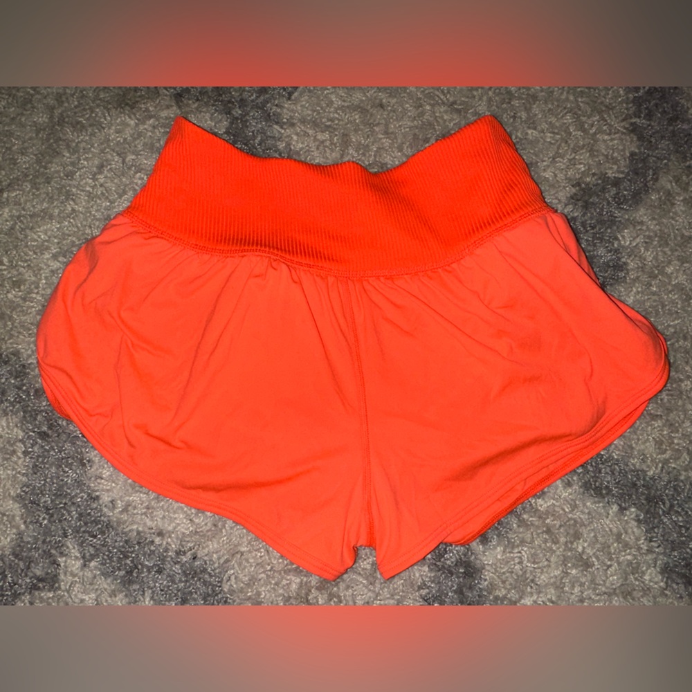 FREE PEOPLE Vibrant Orange Athletic Shorts
